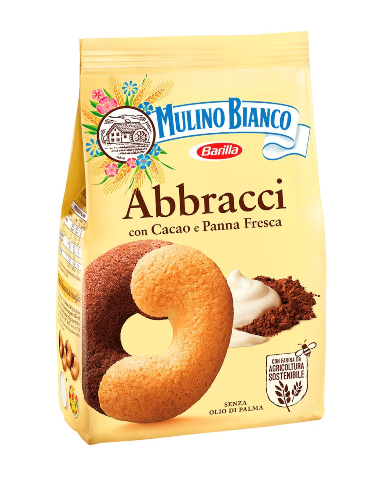 Mulino Bianco Abbracci Kekse mit Kakao und Sahne 350g