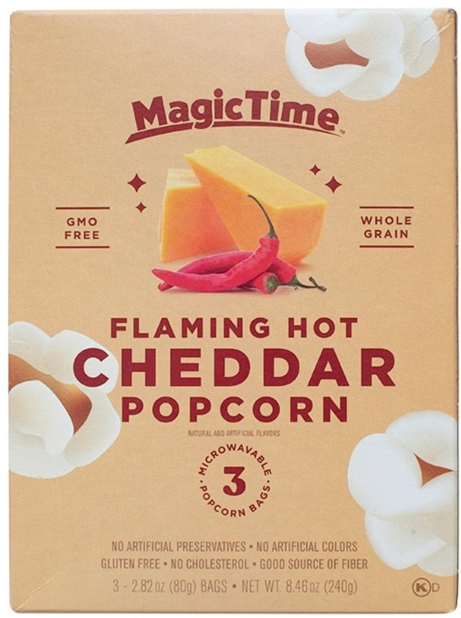 Magic Time Flaming Hot Cheddar Popcorn