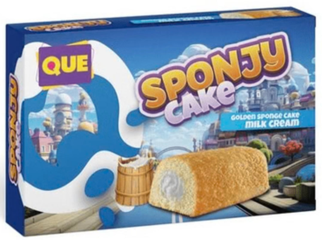 Que Sponjy Cake Milk Cream 200g